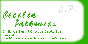 cecilia palkovits business card